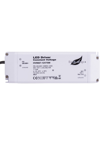 75W Indoor IP20 Constant Voltage LED Driver