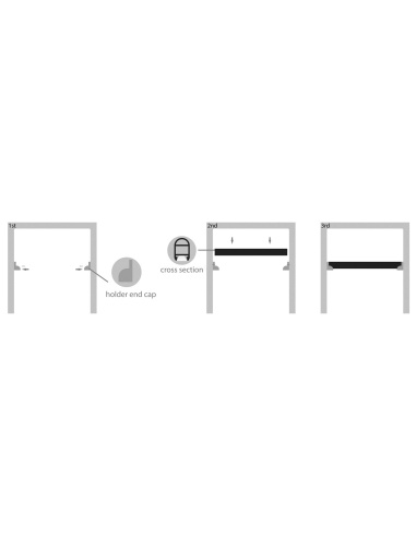 HV9692-1930-3M - HV9692-1930 - Wardrobe Aluminium HV9692-1930-3M