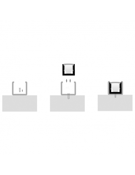 Shallow Square Aluminium Profile with Standard HV9693-0607