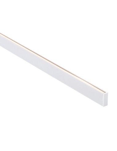 White Slim Square Aluminium Profile with Standard Diffuser per metre - Supplied with 2x end caps per length