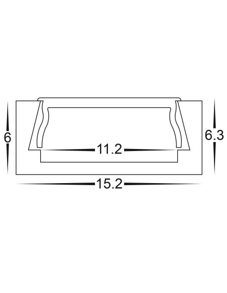 HV9693-1506 - Shallow Square Aluminium ProfileHV9693-1506