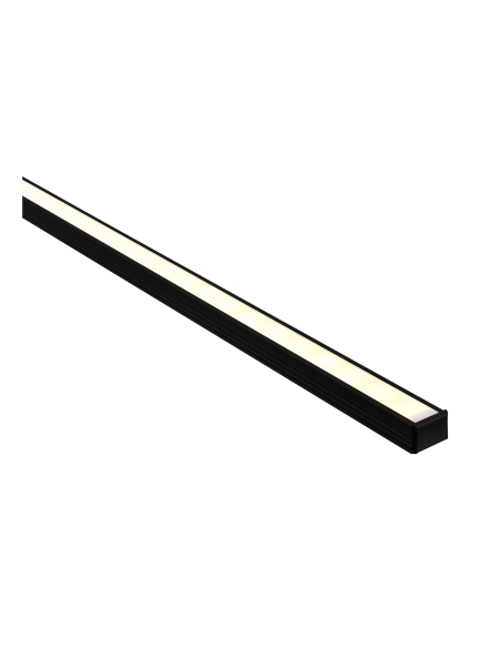 HV9693-1612-BLK-3M - HV9693-1612-Black - Black Shallow Square Aluminium Profile - 3m Length