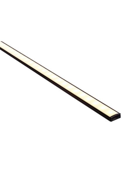 HV9693-1707-BLK-3M - HV9693-1707-Black - Black Shallow Square Aluminium Profile - 3m Length