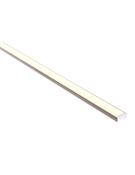 HV9693-1707-WHT-3M - HV9693-1707-White - White Shallow Square Aluminium Profile - 3m Length