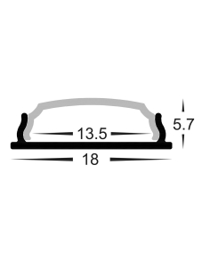 Shallow Square Bendable Aluminium Profile with Standard HV9693-1806-3M 2