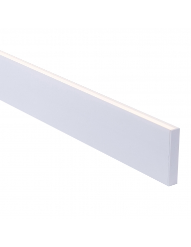 White Slim Square Aluminium Profile with Standard Diffuser - 3m Length Supplied 6x end caps