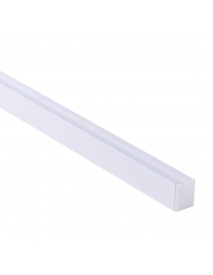 White Square Aluminium Profile with Standard Diffuser per HV9693-2025-WHT 2