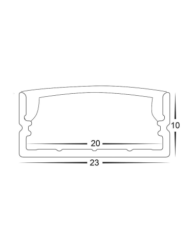 Shallow Double Square Aluminium Profile with HV9693-2310-3M