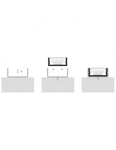 Shallow Double Square Aluminium Profile with HV9693-2310-3M