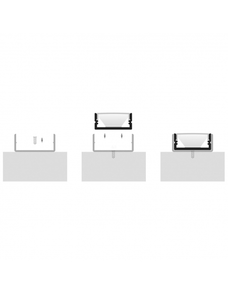 Shallow Double Square Aluminium Profile with HV9693-2310-3M