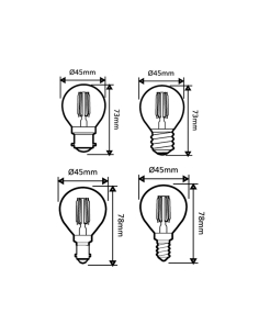 CLA Lighting LED Light Globe Dimm Filament 4W 2700K 400lm - CF34DIM 2