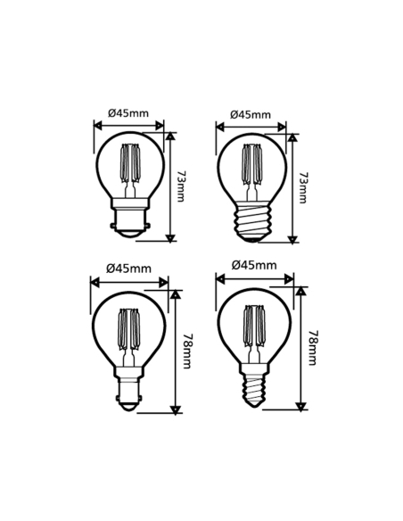 CLA Lighting LED Light Globe Dimm Filament 4W CF34DIM