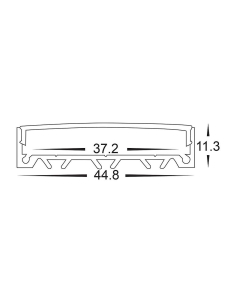 Large Shallow Square Aluminium Profile with Standard HV9693-4511 2