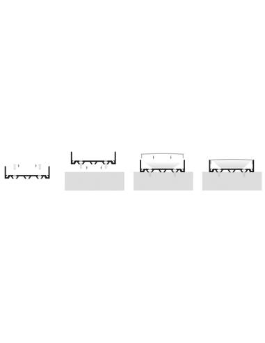 Large Shallow Square Aluminium Profile with HV9693-4511