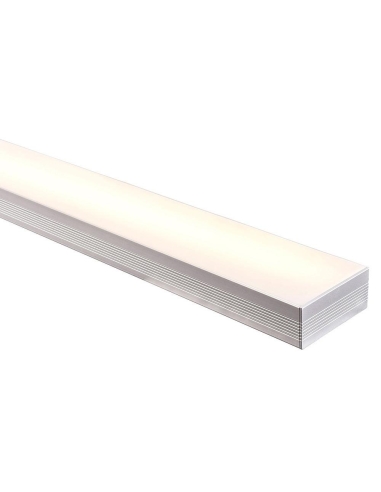 Large Deep Square Aluminium Profile with Standard Diffuser per metre - Supplied with 2x end caps per length