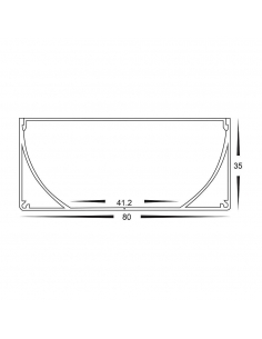 Large Deep Square Aluminium Profile with Standard Diffuser HV9693-8035-3M 2
