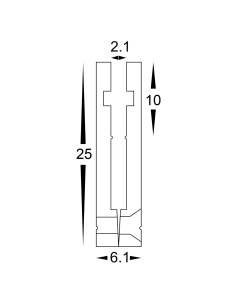 Side Mounted Aluminium Profile with Standard Diffuser per HV9694-0625 2