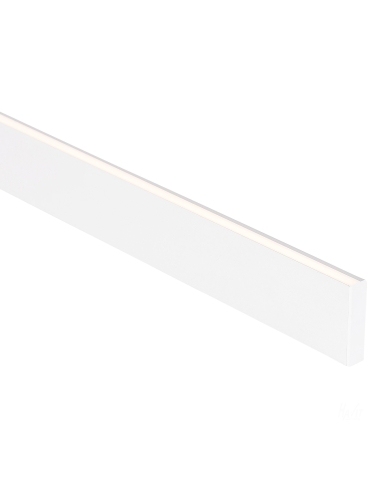 White Side Mounted Aluminium Profile with Standard Diffuser per metre Supplied with 2x mounting clips per metre + 2x end caps pe