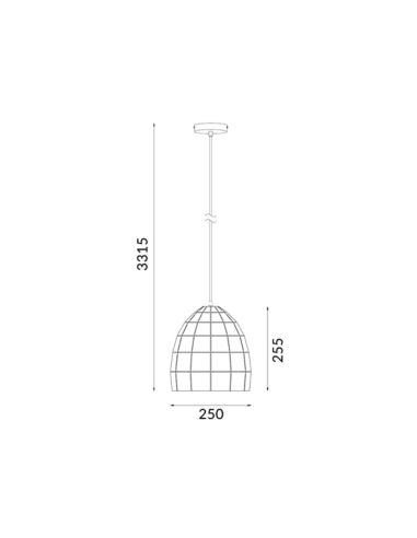 ARMIS6 - ARMIS Retro Tiled Ellipse Shape Pendant ARMIS6