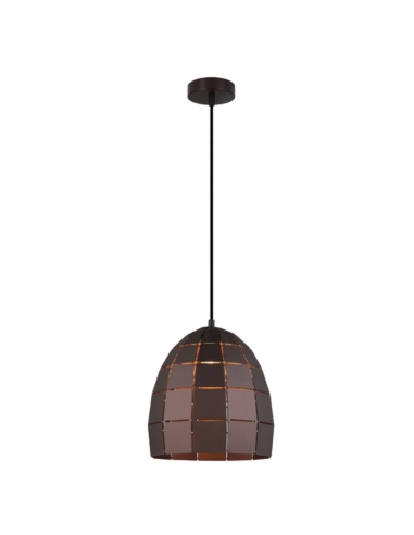 PENDANT ES 72W Coffee Tiled Ellipse OD250mm x H255mm 3m cable WTY 1YR