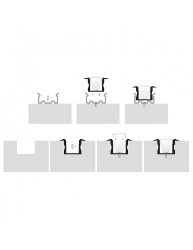 HV9695-2515 - Deep Square Winged Aluminium ProfileHV9695-2515