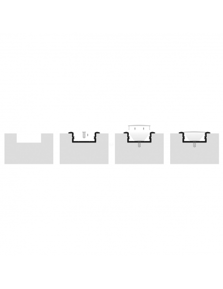 HV9695-2810 - Shallow Square Winged Aluminium HV9695-2810