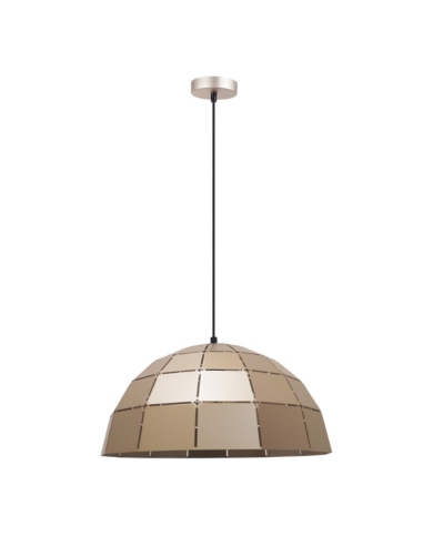 PENDANT ES 72W Champagne Gold Tiled Dome OD400mm X H200mm 3m cable WTY 1YR