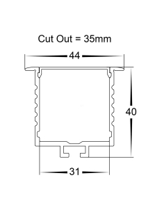Large Square Winged Aluminium Profile with Standard HV9695-4540-3M 2