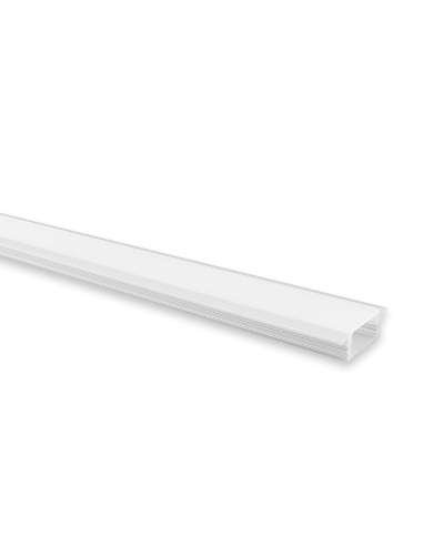 Shallow Winged Aluminium Profile with Standard Diffuser - Kit - 2 Metre length
