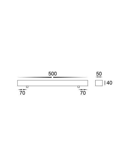 HV9705-5050-BLK - HV9705-5050-Black - 500mm HV9705-5050-BLK