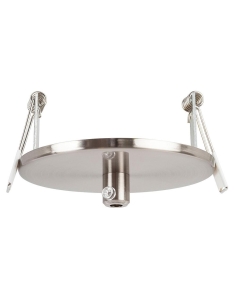 100mm Recessed Round Canopy Satin Chrome 90mm cutoutHV9705-9005-SCH-RND