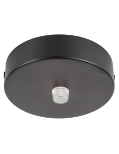 100mm Surface Mounted Round Canopy BlackHV9705-9025-BLK-RND