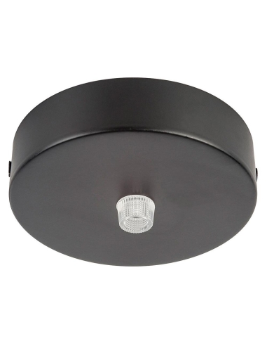 100mm Surface Mounted Round Canopy Black