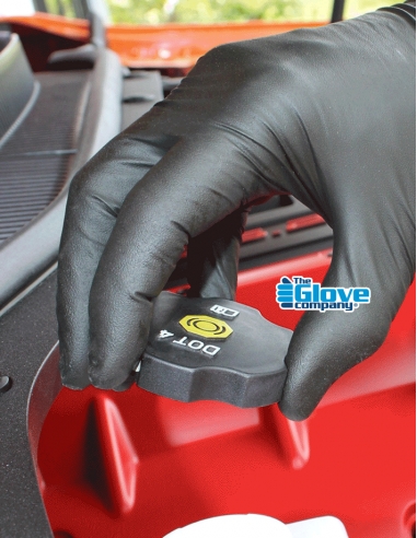 TGC Black Nitrile Disposable Gloves Box 100 | LGL-TGC-BLK-100L