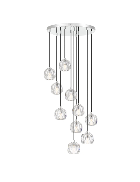 Zaha 10 Light 30 watt LED Pendant Non-dimmable ZAHA PE10-CHCR