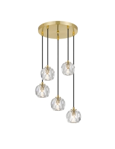 Zaha 5 Light 15W LED Pendant Antique Gold / Warm WhiteZAHA PE05-AGCR