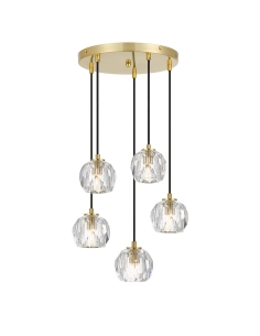 Zaha 5 Light 15W LED Pendant Antique Gold / Warm WhiteZAHA PE05-AGCR 2