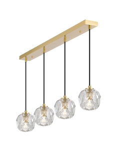 Zaha 4 Light 12 watt LED Pendant Antique Gold / Warm White ZAHA PE04-AGCR 2