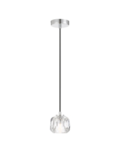 Zaha 1 Light 3 watt LED Pendant Height 91mm Width 110mm ZAHA PE01-CHCR