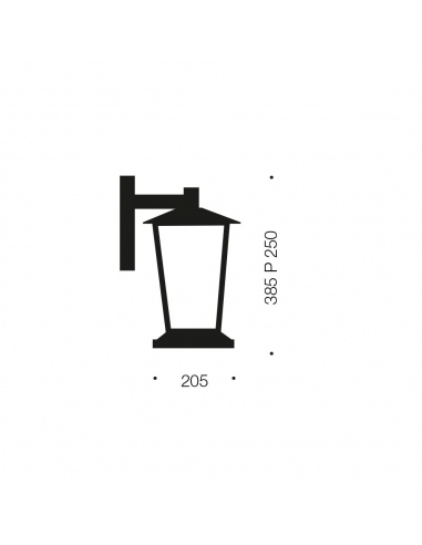 WALTON EX-BK - WALTON EXTERIOR WALL LIGHT - BLACKWALTON EX-BK