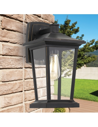 WALTON EX-BK - WALTON EXTERIOR WALL LIGHT - BLACKWALTON EX-BK