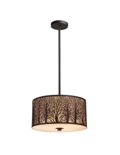 AUTUMN Aged Bronze with Amber Lining ES x 3 60W Large Round AUTUMN02
