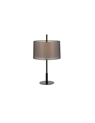 Vale Table Lamp 40 watt E27max Height 525mm Diameter 315mm - Black/Black & White
