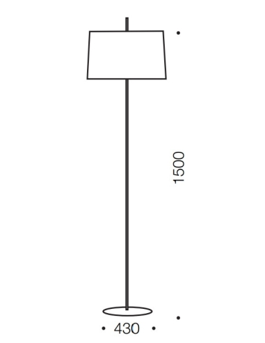 VALE FL-BK - VALE FLOOR LAMP - BLACKVALE FL-BK