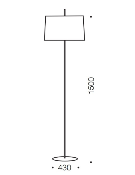 VALE FL-BK - VALE FLOOR LAMP - BLACKVALE FL-BK