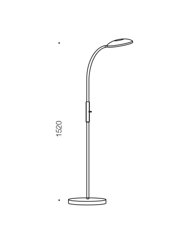 Tyler LED Floor Lamp 6 watt Height 1520mm - BlackTYLER FL-BK