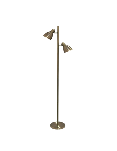 Torres 2 Floor Lamp 2x60 watt E27 Height 1620mm - Antique Brass