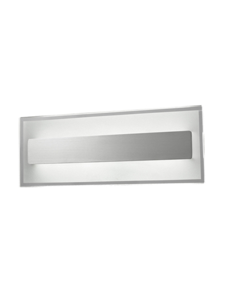 BARCELONA - BARCELONA City Series LED Interior Clear Border Frosted Inner Rectangular Brushed Wall Light
