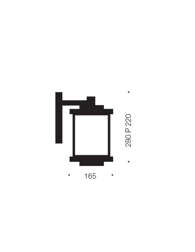 STRAND EX-BK - STRAND EXTERIOR WALL LIGHT - BLACKSTRAND EX-BK