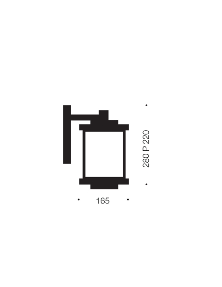 STRAND EX-BK - STRAND EXTERIOR WALL LIGHT - BLACKSTRAND EX-BK